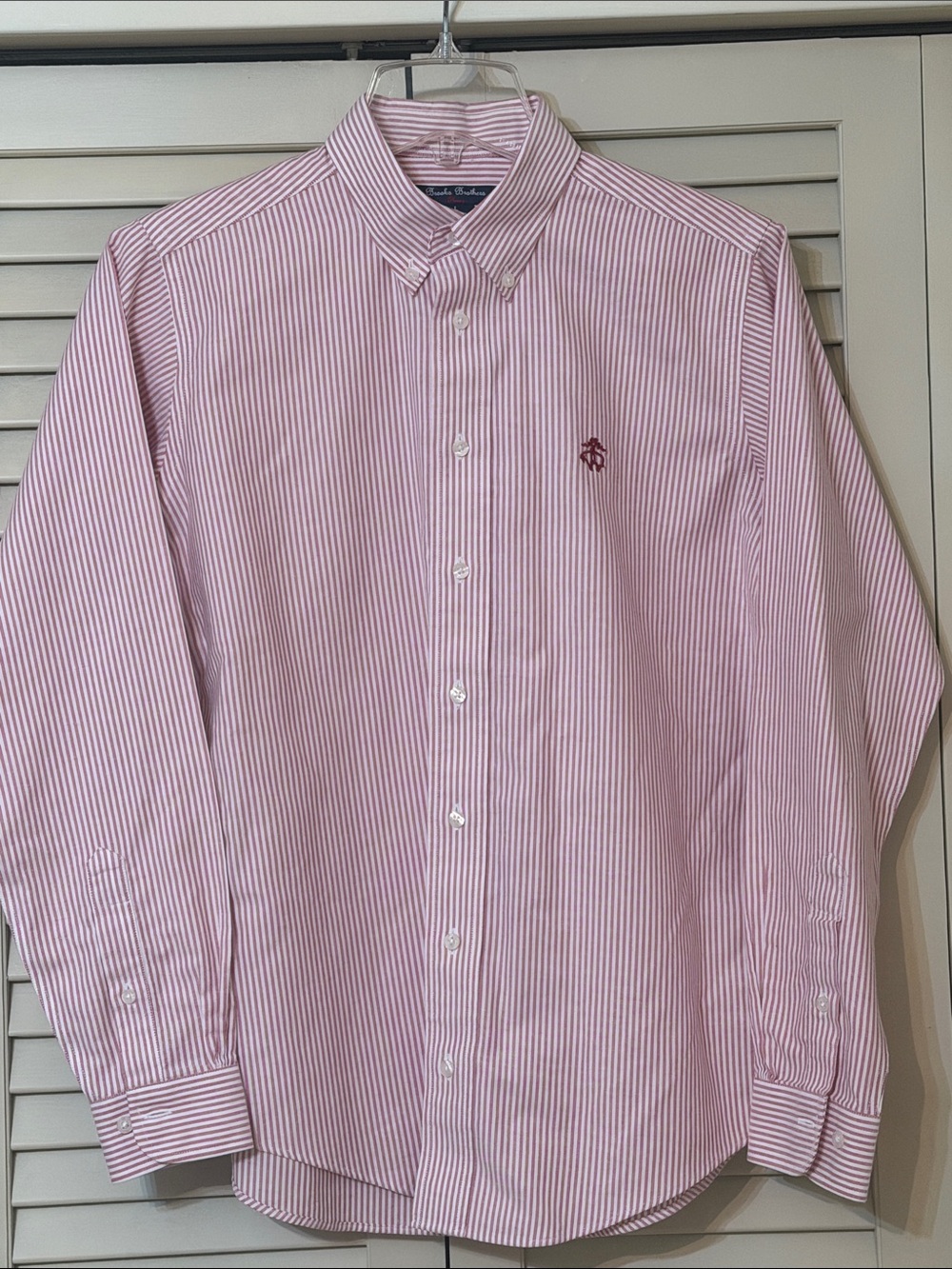 Brooks Brothers Boy’s Classic Red and White Stripe Button-Down Shirt